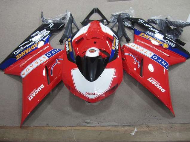 Carenagem Moto Ducati 1098 2007-2014 - Vermelho Branco Info Strada
