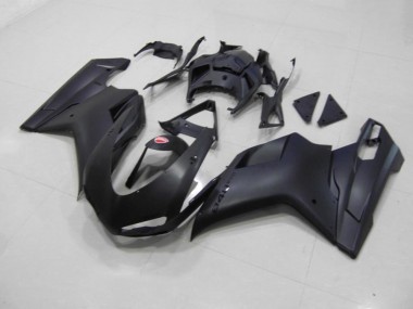 Carenagem Moto Ducati 848 1098 1198 2007-2014 - Preto Fosco Preto Adesivo