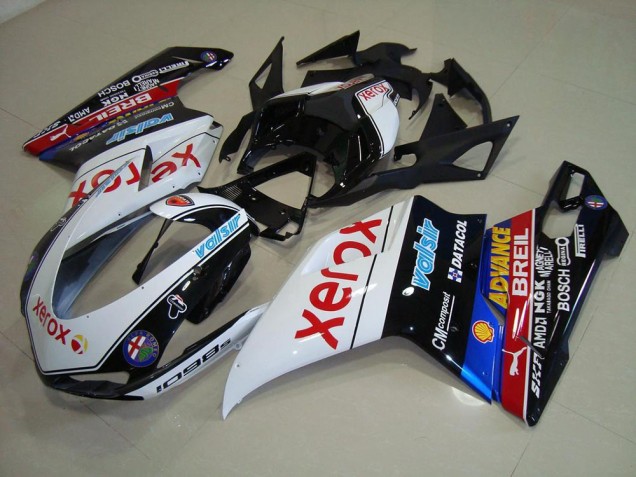 Carenagem Moto Ducati 848 1098 1198 2007-2014 - Preto Xerox