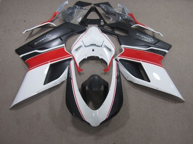 Carenagem Moto Ducati 848 2007-2014 - Branco Vermelho Preto Marvic
