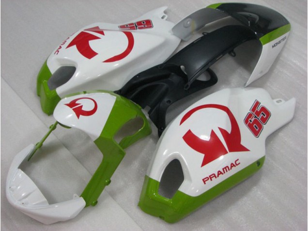 Carenagem Moto Ducati Monster 696 2008-2012 - Branco Vermelho PRAMAC 65 Carenagem Moto Ducati Monster 696 2008-2012 - Branco Vermelho PRAMAC 65