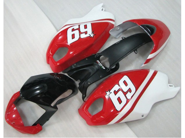 Carenagem Moto Ducati Monster 696 2008-2012 - Preto Vermelho Branco 69 Carenagem Moto Ducati Monster 696 2008-2012 - Preto Vermelho Branco 69
