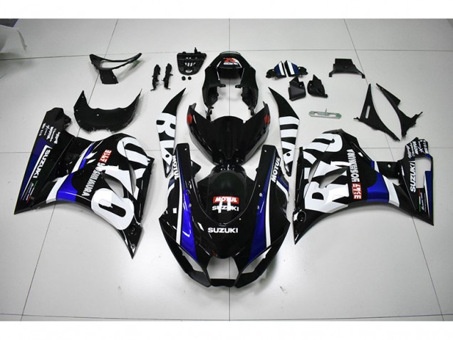 Carenagem Moto GSXR 1000 2017-2023 - Preto Branco Motul
