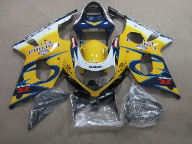 Carenagem Moto GSXR 1000 K1 2000-2002 - Amarelo Azul Corona Extra