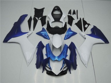 Carenagem Moto GSXR 1000 K1 2000-2002 - Branco Azul