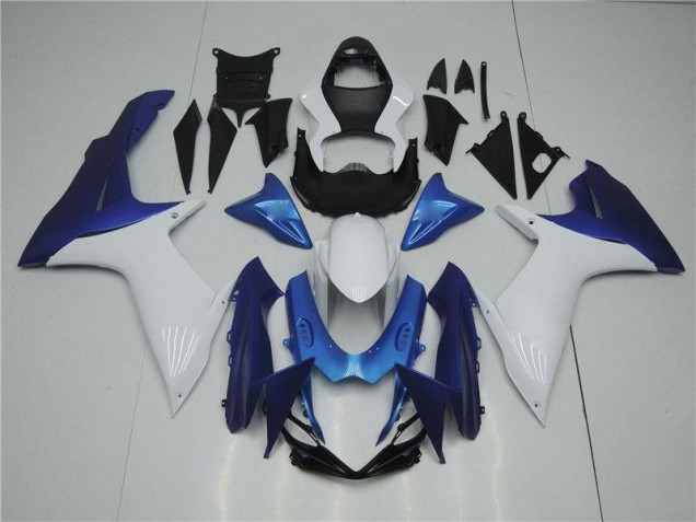 Carenagem Moto GSXR 1000 K1 2000-2002 - Branco Azul