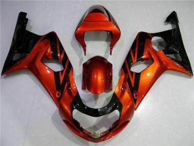 Carenagem Moto GSXR 1000 K1 2000-2002 - Laranja Preto