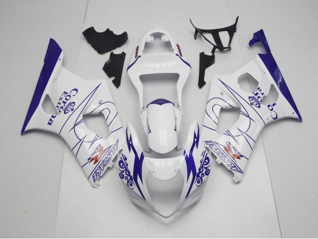 Carenagem Moto GSXR 1000 K3 2003-2004 - Azul Branco Corona