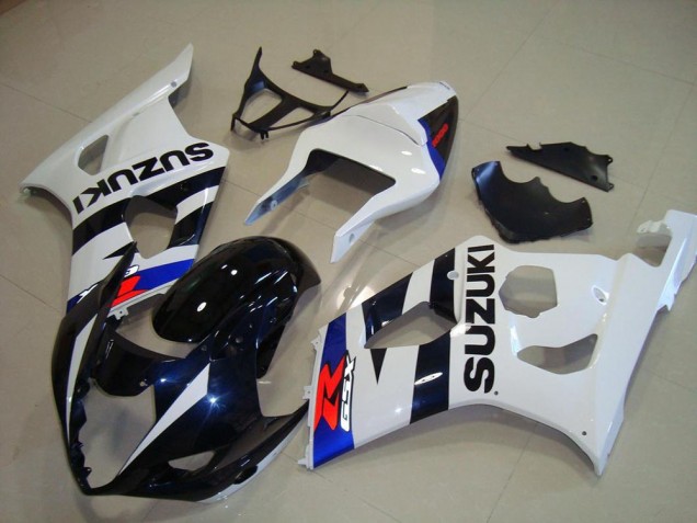 Carenagem Moto GSXR 1000 K3 2003-2004 - Azul Escuro Branco