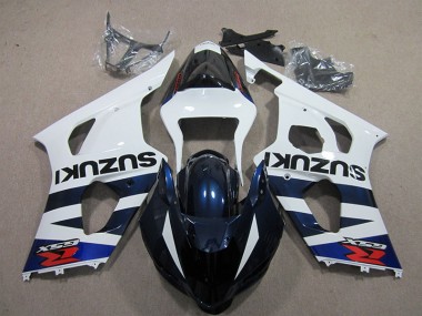 Carenagem Moto GSXR 1000 K3 2003-2004 - Branco Azul Preto Decalque