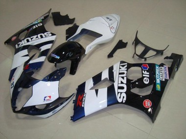 Carenagem Moto GSXR 1000 K3 2003-2004 - Branco Preto Elf