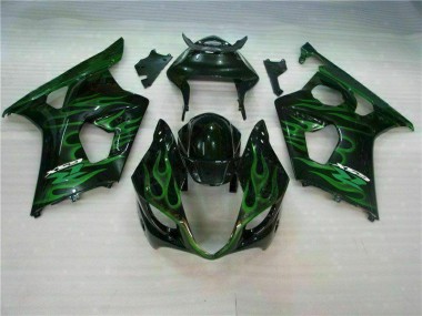Carenagem Moto GSXR 1000 K3 2003-2004 - Verde Preto