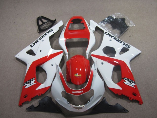 Carenagem Moto GSXR 1000 K3 2003-2004 - Vermelho Branco