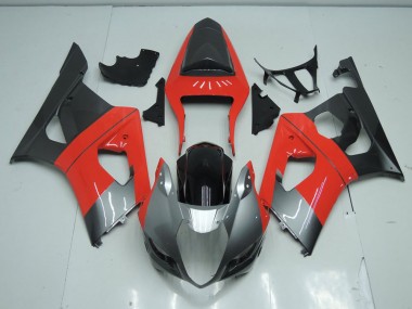 Carenagem Moto GSXR 1000 K3 2003-2004 - Vermelho & Cinzento