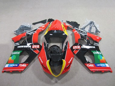 Carenagem Moto GSXR 1000 K3 2003-2004 - Vermelho Verde Preto