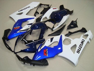 Carenagem Moto GSXR 1000 K5 2005-2006 - Azul Branco Preto