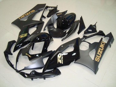 Carenagem Moto GSXR 1000 K5 2005-2006 - Preto & Ouro Decalques