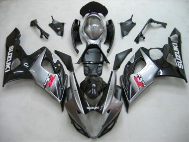 Carenagem Moto GSXR 1000 K5 2005-2006 - Preto Prata Cinzento