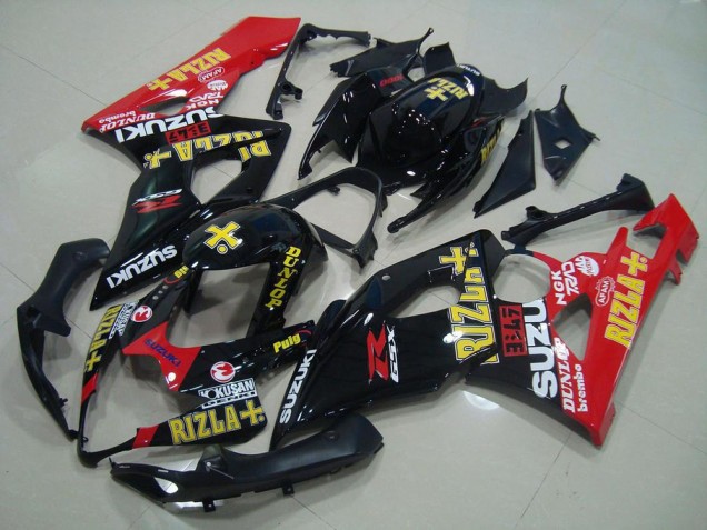 Carenagem Moto GSXR 1000 K5 2005-2006 - Preto Vermelho Rizla Carenagem Moto GSXR 1000 K5 2005-2006 - Preto Vermelho Rizla