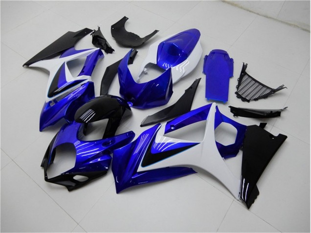 Carenagem Moto GSXR 1000 K7 2007-2008 - Azul Branco Preto