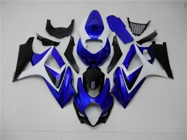 Carenagem Moto GSXR 1000 K7 2007-2008 - Azul Branco Preto