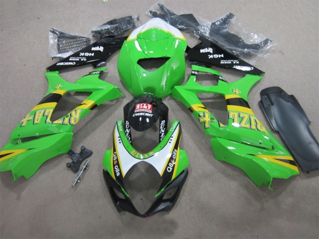 Carenagem Moto GSXR 1000 K7 2007-2008 - Verde Rizla Q8 Oils