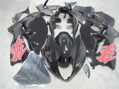 Carenagem Moto GSXR 1300 Hayabusa 1996-2007 - Preto Vermelho Decalque