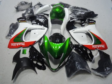 Carenagem Moto GSXR 1300 Hayabusa 2008-2019 - Branco Verde Makita