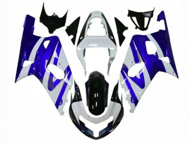 Carenagem Moto GSXR 600 / 750 K1 K2 K3 2001-2003 - Azul Branco