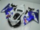 Carenagem Moto GSXR 600 / 750 K1 K2 K3 2001-2003 - Branco Azul