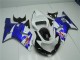 Carenagem Moto GSXR 600 / 750 K1 K2 K3 2001-2003 - Branco Azul