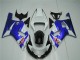Carenagem Moto GSXR 600 / 750 K1 K2 K3 2001-2003 - Branco Azul