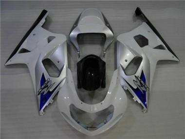 Carenagem Moto GSXR 600 / 750 K1 K2 K3 2001-2003 - Branco Prata