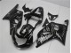 Carenagem Moto GSXR 600 / 750 K1 K2 K3 2001-2003 - Preto Branco Chama