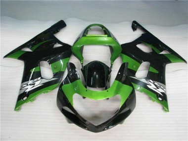 Carenagem Moto GSXR 600 / 750 K1 K2 K3 2001-2003 - Verde Preto