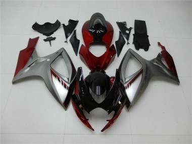 Carenagem Moto GSXR 600 / 750 K6 2006-2007 - Vermelho Prata