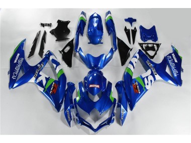 Carenagem Moto GSXR 600 / 750 K8 2008-2010 - Azul Branco Verde