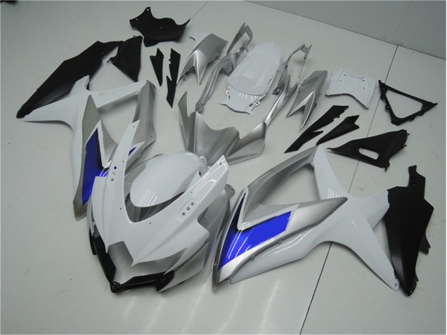 Carenagem Moto GSXR 600 / 750 K8 2008-2010 - Branco Prata Azul