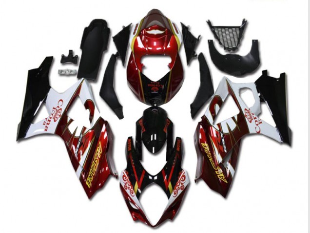 Carenagem Moto GSXR 600 / 750 K8 2008-2010 - Vermelho Branco Preto Carenagem Moto GSXR 600 / 750 K8 2008-2010 - Vermelho Branco Preto