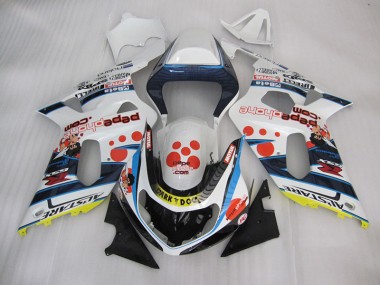Carenagem Moto GSXR 600 K1 K2 K3 2001-2003 - Branco Azul Dark Dog