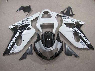 Carenagem Moto GSXR 600 K1 K2 K3 2001-2003 - Branco Preto