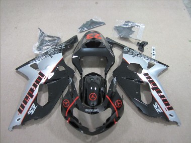 Carenagem Moto GSXR 600 K1 K2 K3 2001-2003 - Preto Vermelho 23