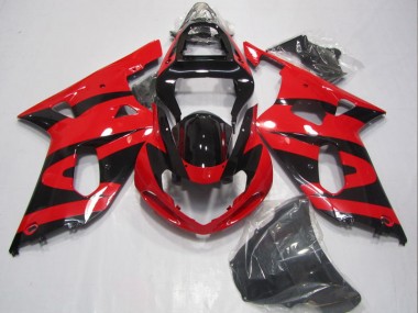 Carenagem Moto GSXR 600 K1 K2 K3 2001-2003 - Preto Vermelho