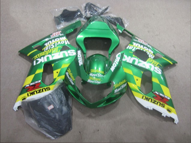 Carenagem Moto GSXR 600 K1 K2 K3 2001-2003 - Telefunica Movistar Carenagem Moto GSXR 600 K1 K2 K3 2001-2003 - Telefunica Movistar