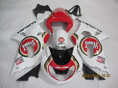 Carenagem Moto GSXR 600 K1 K2 K3 2001-2003 - Vermelho Branco Lucky Strike