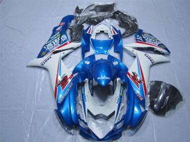 Carenagem Moto GSXR 600 K11 2011-2021 - Azul Branco