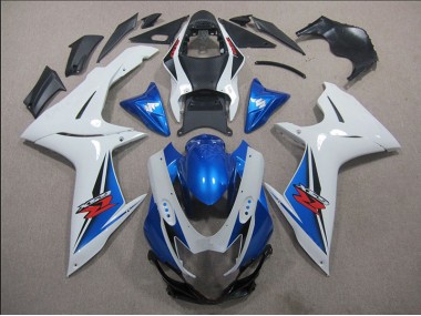 Carenagem Moto GSXR 600 K11 2011-2021 - Branco Azul