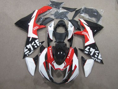 Carenagem Moto GSXR 600 K11 2011-2021 - Preto Vermelho Branco