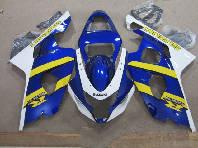 Carenagem Moto GSXR 600 K4 2004-2005 - Azul Branco Amarelo Carenagem Moto GSXR 600 K4 2004-2005 - Azul Branco Amarelo