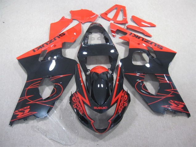 Carenagem Moto GSXR 600 K4 2004-2005 - Preto Vermelho